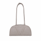 Preview: Schultertasche aus Saffiano Leder Greige